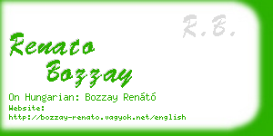 renato bozzay business card